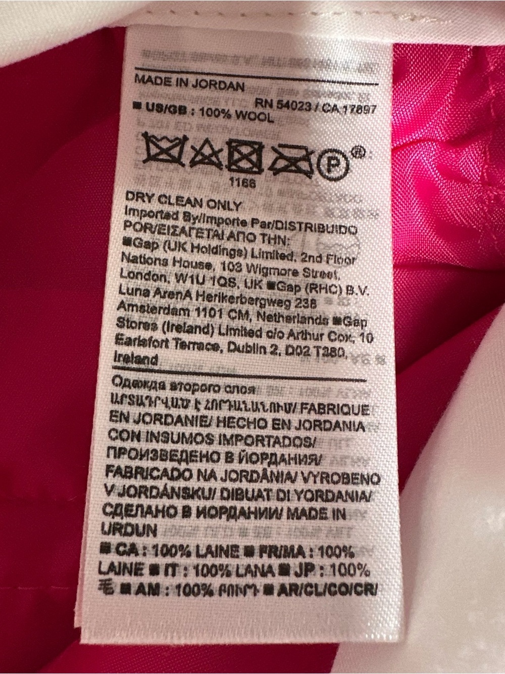 Banana Republic Fuchsia Pink Lido Straight Leg Wool Pants Size 2 Short - Picture 9 of 9